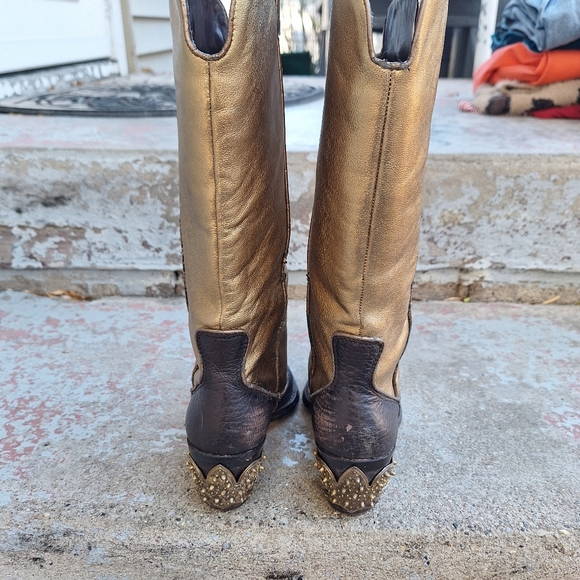 DG2 by Diane Gilman Gold and Black Western Boots - Picture 9 of 12